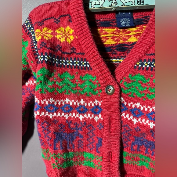 Vintage GAP Red and Yellow Knit Sweater - Picture 3 of 5